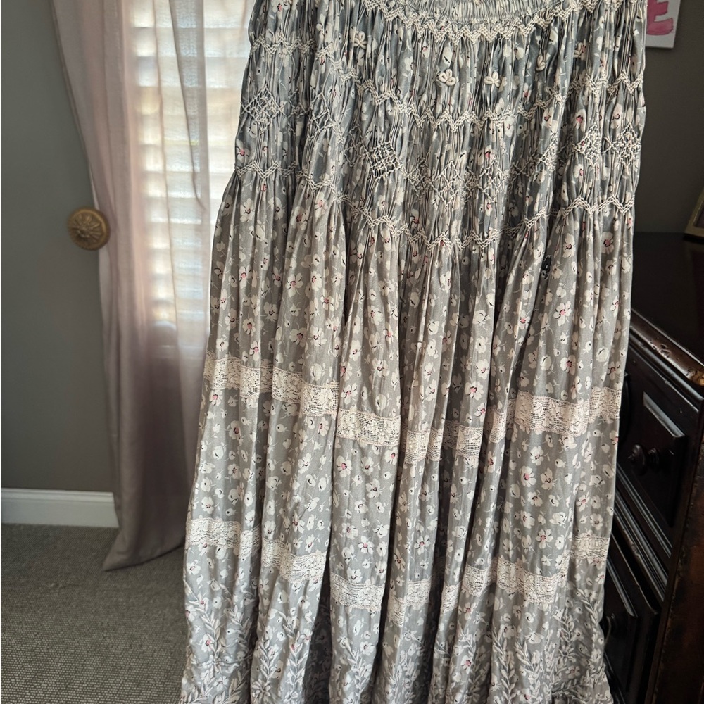 Magnolia Pearl Blue Floral Maxi Skirt - Picture 3 of 3